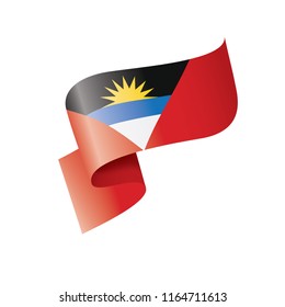 Antigua and Barbuda flag, vector illustration on a white background