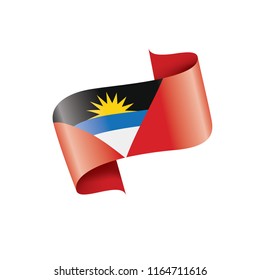 Antigua and Barbuda flag, vector illustration on a white background