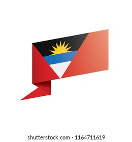 Antigua and Barbuda flag, vector illustration on a white background