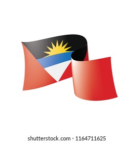 Antigua and Barbuda flag, vector illustration on a white background