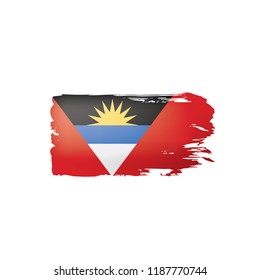Antigua and Barbuda flag, vector illustration on a white background