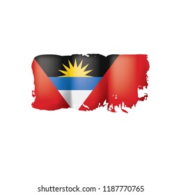 Antigua and Barbuda flag, vector illustration on a white background