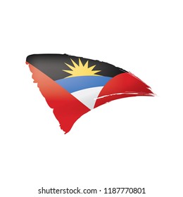 Antigua and Barbuda flag, vector illustration on a white background