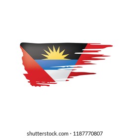 Antigua and Barbuda flag, vector illustration on a white background