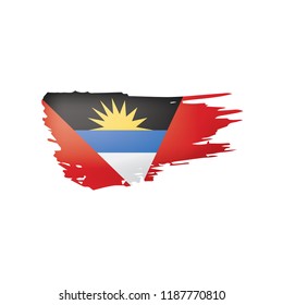 Antigua and Barbuda flag, vector illustration on a white background