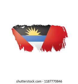 Antigua and Barbuda flag, vector illustration on a white background