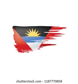 Antigua and Barbuda flag, vector illustration on a white background