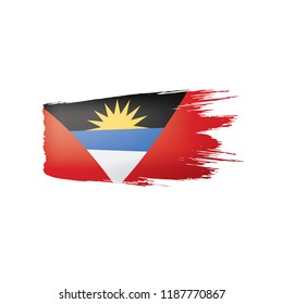 Antigua and Barbuda flag, vector illustration on a white background