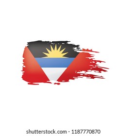 Antigua and Barbuda flag, vector illustration on a white background