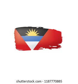 Antigua and Barbuda flag, vector illustration on a white background