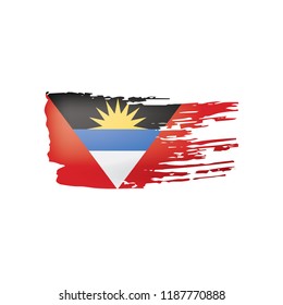 Antigua and Barbuda flag, vector illustration on a white background