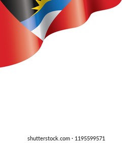 Antigua and Barbuda flag, vector illustration on a white background