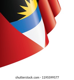 Antigua and Barbuda flag, vector illustration on a white background