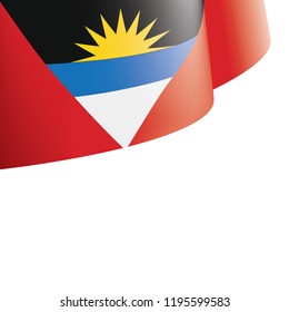 Antigua and Barbuda flag, vector illustration on a white background