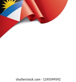 Antigua and Barbuda flag, vector illustration on a white background