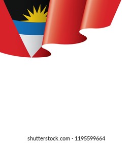 Antigua and Barbuda flag, vector illustration on a white background