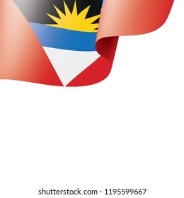 Antigua and Barbuda flag, vector illustration on a white background