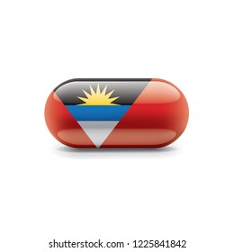 Antigua and Barbuda flag, vector illustration on a white background