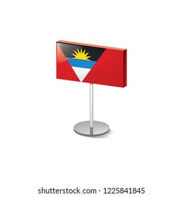 Antigua and Barbuda flag, vector illustration on a white background