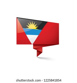 Antigua and Barbuda flag, vector illustration on a white background