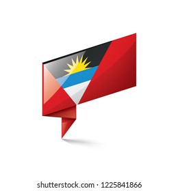 Antigua and Barbuda flag, vector illustration on a white background