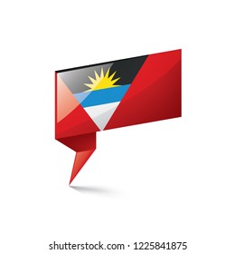 Antigua and Barbuda flag, vector illustration on a white background