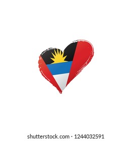 Antigua and Barbuda flag, vector illustration on a white background