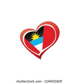 Antigua and Barbuda flag, vector illustration on a white background