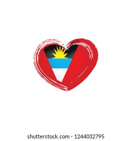 Antigua and Barbuda flag, vector illustration on a white background