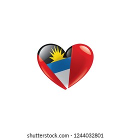 Antigua and Barbuda flag, vector illustration on a white background