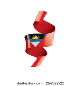 Antigua and Barbuda flag, vector illustration on a white background