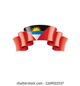 Antigua and Barbuda flag, vector illustration on a white background