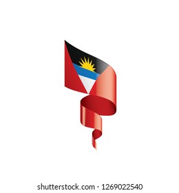 Antigua and Barbuda flag, vector illustration on a white background