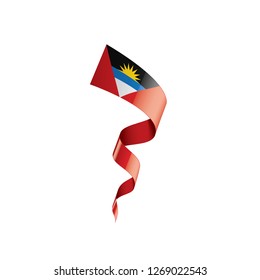Antigua and Barbuda flag, vector illustration on a white background