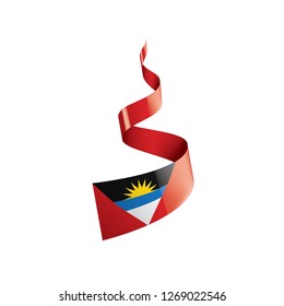 Antigua and Barbuda flag, vector illustration on a white background