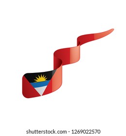 Antigua and Barbuda flag, vector illustration on a white background