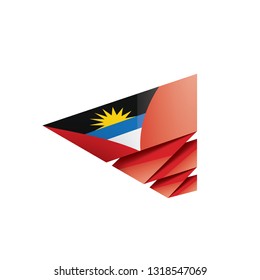 Antigua and Barbuda flag, vector illustration on a white background