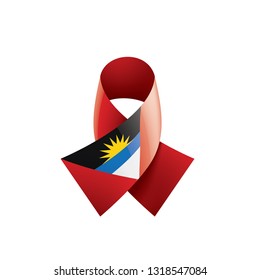 Antigua and Barbuda flag, vector illustration on a white background