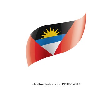 Antigua and Barbuda flag, vector illustration on a white background