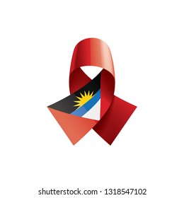Antigua and Barbuda flag, vector illustration on a white background