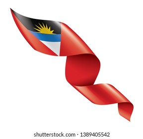 Antigua and Barbuda flag, vector illustration on a white background