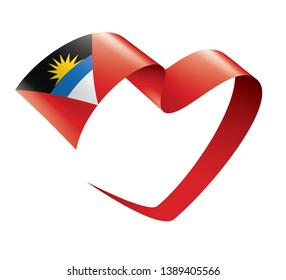 Antigua and Barbuda flag, vector illustration on a white background