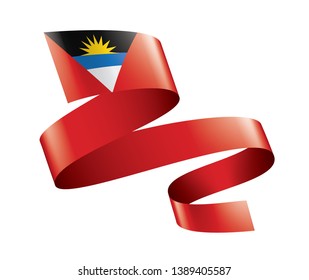 Antigua and Barbuda flag, vector illustration on a white background