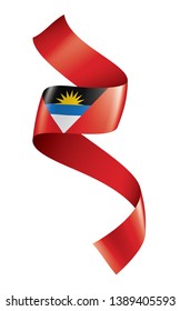 Antigua and Barbuda flag, vector illustration on a white background