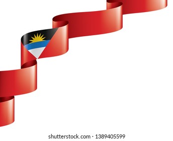 Antigua and Barbuda flag, vector illustration on a white background