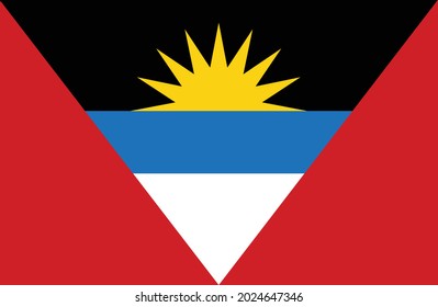Antigua und Barbuda Flagge Vektorgrafik. Nationalflagge von Antigua und Barbuda