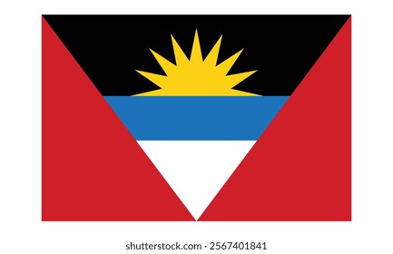 Antigua and Barbuda flag. vector illustration