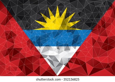 Antigua and Barbuda flag vector illustration.