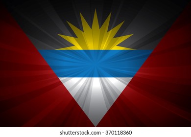 Antigua and Barbuda flag vector illustration.