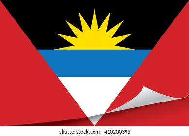 Antigua and Barbuda flag vector illustration.